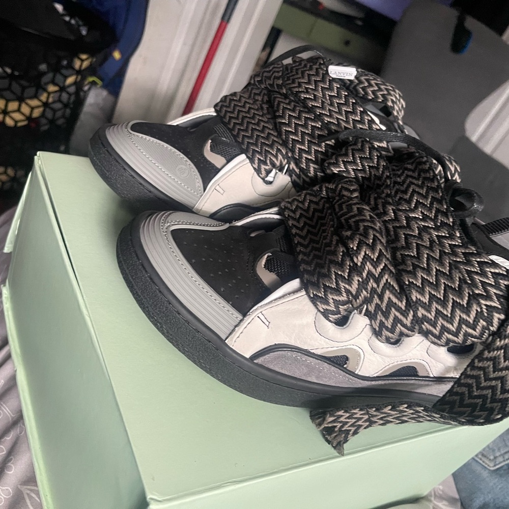 Lanvin Black and Gray Sneakers size 45 eu